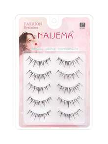 5 paia di ciglia finte naturali e trasparenti, stile cartoni animati da fata, morbide e arricciate, allunganti, dall'aspetto naturale, adatte per il trucco quotidiano