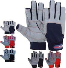 Guantes de Vela MRX BOXING & FITNESS con 3/4 Dedos y Agarre para Hombres y Mujeres, Ideales para Kayak, Entrenamientos, Guante de Vela - Dedo cortado Azul, Gris - Ver 13