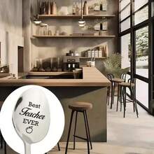 Meilleurs cadeaux pour les enseignants, cadeau de remerciement et d'appréciation pour les enseignants, meilleure cuillère à café/thé en acier inoxydable gravée "Meilleur enseignant" comme cadeau pour les enseignants