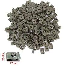 Self-Tapping Screw Washer, Metal Fastener Clip For Motorcycle, U-Shaped Clip, With Screw Anti-Rust Protection - [20 Iron Sheets + 20 Screws] - View 6