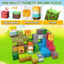 Magnetic Blocks Travel Magnet Cube Magnetic Building Blocks Toys With Portable Iron Box STEM Educational Magnet Toys For Kids