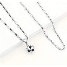 Collar De Futbol Soccer Balon Para Futbolista De Acero Inoxidable Unisex Regalo, Eventos,Cumpleaños,San Valentin,Navidad Etc - 1 - Ver 3