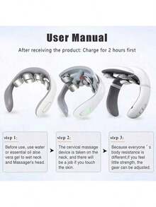 Intelligent Electric Rechargeable Heated Magnetic Pulse Neck Massager