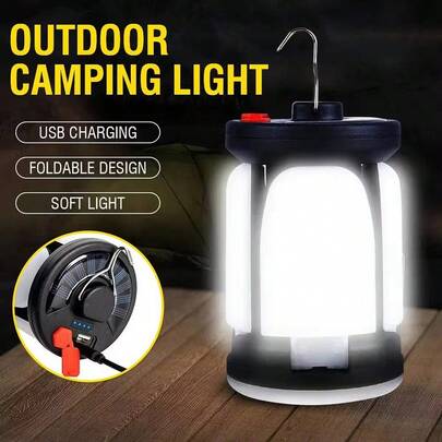 1pc Outdoor Lighting LED Leaf Camping Lamp Hung Emergency Solar Rechargeable Tent Camping Lights Fishing Travel Lanterns