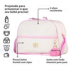 Kit 2 Maternity Bags For Boys/Girls, Luxury Baby Suitcase In Various Colors With Pompom - Màu Hồng baby - Xem 2