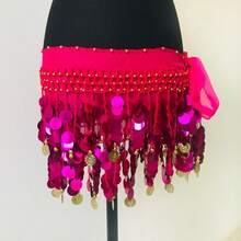 肚皮舞亮片流苏裙，时尚肚皮舞腰裙 - 彩色 - 查看 4