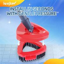 Scrub Brush O Ceda RinseClean 2 System, Spin Mop Replace Base Scrub Brush, Shower Floor Scrubber Bathroom Kitchen Wall Tile Deck 1 Pack - 紅色 - 查看 5