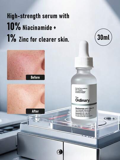  The Ordinary Niacinamide 10% + Zinc 1% 30ml/1oz Lightweight Hyaluronic Acid Serum | Rapidly Absorbing, Silky Texture | Fragrance-Free, Cruelty-Free | Vegan, Gluten-Free | Deep Hydration, Boosts Skin Elasticity | 5x Hyaluronic Acid Content | No Additives | Suitable For All Skin Types | Especially For Dry, Dehydrated & Sensitive Skin | Daily Skincare & Makeup Prep Hydration | Convenient Travel Size