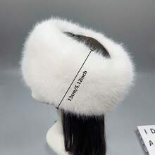 1pc Elegant Solid Color Polyester Fluffy Lined Warm Windproof New Fuzzy Faux Fox Trapper Hat, Thick Ear Protection Bucket Hat, Autumn/Winter Winter Outfits