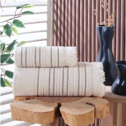 Cotton Towel Set – 150x90 Cm + 70x140 Cm – Soft, Absorbent, Durable – Made In Turkey