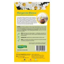 Semillas de margarita blanca Happy Flower 200mg, paquete de 6 sobres con germinación garantizada, ideales para jardín y macetas, flores decorativas, cultivo fácil, embellece tus espacios exteriores e interiores, opción ecológica y natural para jardinería. - Amarillo - Ver 3