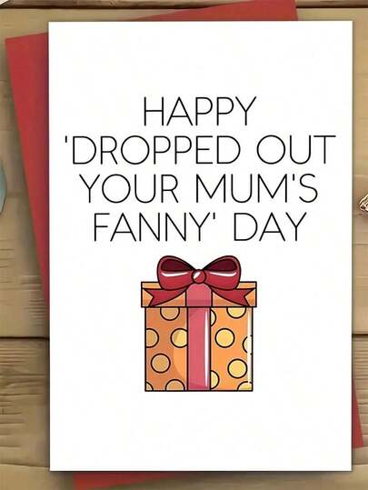 1pc Funny Birthday Greeting Card - Humorous Celebration Card For Adults, Ideal Gift For Friends, Siblings, Spouse, Parents, Partner - Unique Commemorative Gift, Christmas Gift