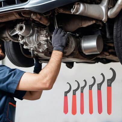 1pc Mordern Red Metal C-Shaped Wrench Set Wrench Tool For Car And Cnc Machine Maintenance For ER32 ER25,Wrench Tool For Dismantling And Adjusting Complex Machinery