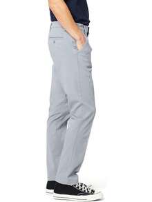 Mens Khaki Flex Work Pants - Grey - View 2