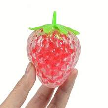 2pcs Realistic Strawberry Squeeze Toys - TPR Material, Halloween Party Favors Or Gifts Friends And Family, Novelty Stress Relief Toys|Playful Design|Durable Squeeze Toy