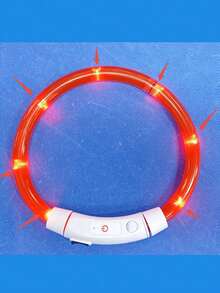 1pc LED Glowing Dog Collar, USB Rechargeable, Bright Luminous Pet Necklace, Anti-Lost, Long-Lasting Glow, Multi-Color Fiber Optic & LED Strip Options - Multicolor - View 20