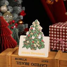 3D Creative Christmas Cards - Santa Claus/Snowman/Reindeer/Christmas Tree, Multiple Designs Available. Essential For Holiday Greetings, Perfect For Gifting To Family, Friends And Colleagues. Bring The Christmas Spirit To Life With Unique 3D Presentation. Top Choice For Christmas Gifts, Surprise Loved Ones With A Distinctive Christmas Card With Hole, Vintage Hang Tag, Gift Card Envelope, Greeting Card