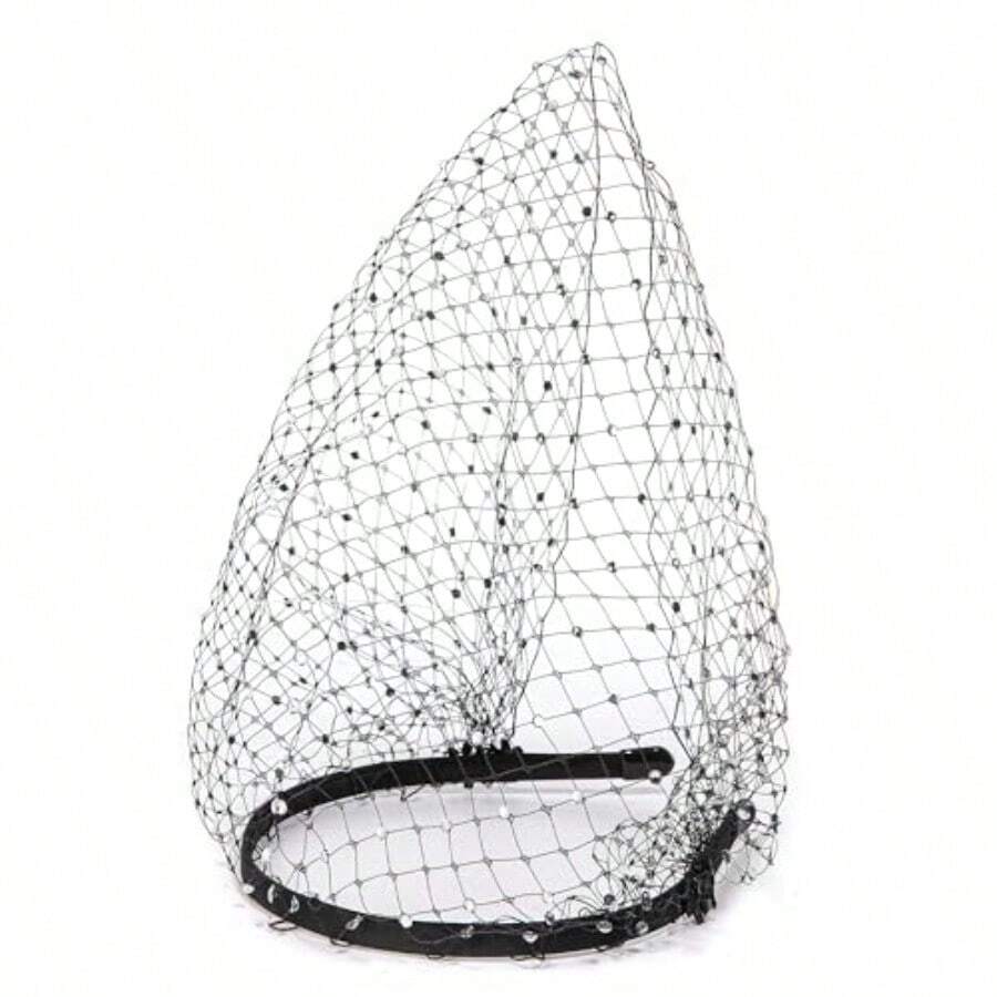 1920s Flapper Fascinator Mesh Veil Headband Bridal Wedding Tea Party Fascinator Veil For Women#SSDD B BJNHMJ