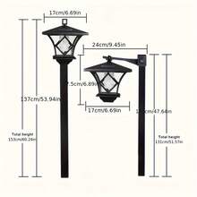 2-Pack 59-Inch Solar Lamp Posts, Outdoor Solar Lighting, Vintage Black Pole Lights, Solar-Powered Lights, Suitable For Driveways, Yards, Gardens, Lawns, Backyards And Pathways