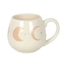 Moon Phase Rounded Mug (Beige/White) - 100% Mixed - (SD5545) - Beige - View 3