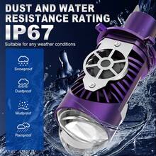 S&D H4 LED 投影镜头 30000LM 80W 车头灯泡 Canbus Turbo 汽车灯泡高低光 12V 6000K 汽车配件 - H4 - 查看 7