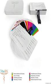 BadgeGuru Nursing Badge Reference Cards - 33 Double Sided Nurse Badge Cards - 66 Cheat Sheets, Nursing School Essentials, Nursing Students, New Nurses - ColorC - View 3