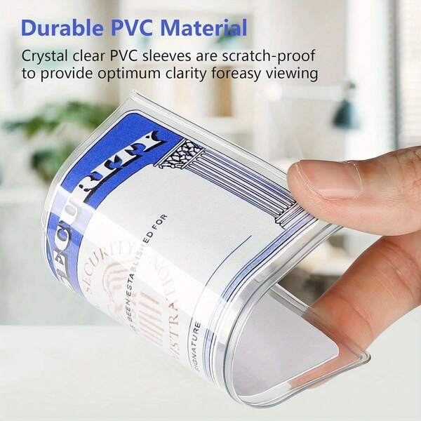10pcs New Medical Insurance And Social Security Card Protector, 31mm Transparent PVC Waterproof, Durable Horizontal Sleeve, Suitable For Medical Insurance/Social Security/Commercial/ID Card/Credit Card
