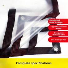 Transparent Canvas Strap Sealing Ring For Courtyard - This Transparent Canvas Is Mainly Suitable For Courtyard Scenarios, Serving As A Rainproof Layer For Sunshades. It Can Also Be Used For Rain Protection Of Garden Covers And Camping Protection. It Solves The Problem Of Outdoor Rain Protection. - White - View 8