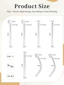 Piercing Cone Ball Clamp Tool, For Jewelry Replacement - Flat Base Earring Piercing Gun, Ear Nose Lip Piercing Kit - Steel - View 3