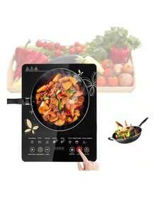 Portable Induction Cooktop, 2200 Watt On/Off Induction Hot Plate With LCD Sensor Touch Cooking Program Presets Pot Detection And Automatic - Black - View 10