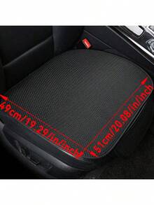 1 pieza Cojín transpirable de seda helada para asiento de carro, sin respaldo y multiusos con bolsillo de almacenamiento, universal para sedán - Unitalla - Ver 12