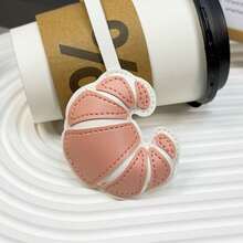 Handmade Leather Croissant Keychain Unique Creative Gift Refined Keyring Gifts For Women Gifts For Men Personalised Gifts Funny Gifts Dad Gifts Gifts For Boyfriend Phone Charm - Multicolor - View 9