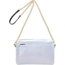 - Bolso bandolera de piel sinttica con correa de cadena para telfono celular, color azul degradado - inicial - Ver 2