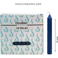 VELA PARAFINA ALTA CALIDAD - AZUL - Ver 3