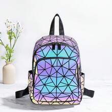 Balo phát sáng hình học ba chiều mới, Balo du lịch sức chứa lớn, Balo du lịch thời trang tối giản Unisex, Đổi màu theo cường độ ánh sáng khác nhau - Nhiều màu - Xem 13