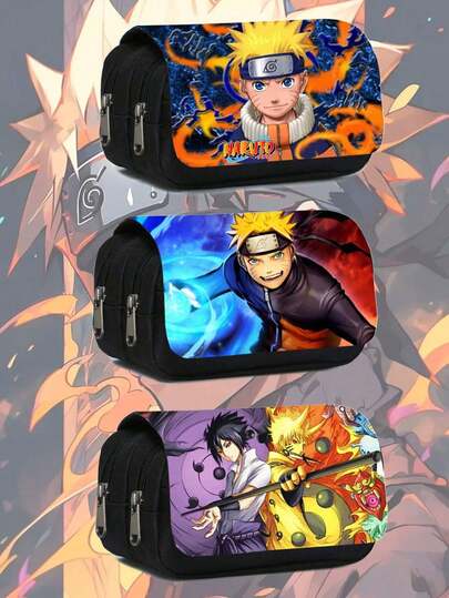 Full-Print Pencil Bag Flap Double Lip Balm, Brush, Skin Care, Cell Phone, Coins, Small Items, Family, Gifts, Holidays And Holidays, Halloween, Christmas Multi-Functional Use