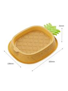 1 件全新猫草盒无土水培种植盒，菠萝形小麦种子猫草盆栽。非常适合家庭宠物零食 - 健康天然的零食，可加强与宠物的联系。