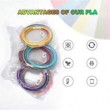 30-Color 3D Printing Pen Filaments, Suitable For Most 1.75mm Diameter PLA Filament 3D Printing Pens And 3D Printers On The Market; Accessories For 3D Drawing Tools - Multicolor - View 4
