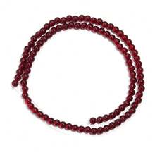 1 hạt thủy tinh màu đỏ tía nhiều kích cỡ 4/6/8/10/12mm, hạt rời thủ công dễ thương, thời trang, đa năng, thích hợp làm vòng tay, vòng cổ, trang sức, trang trí điện thoại/móc chìa khóa - màu đỏ đậm - Xem 9