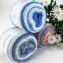 2/4-Piece Beautiful Colorful Cake-Style Cotton Yarn Set Wool 10.00%, Acrylic 25.00%, 65.00% Cotton. Ideal For DIY Crochet Sweaters, Scarves, Halloween Decorations, Crochet Projects, Gift Sets, Wedding Guest Handmade Souvenirs, Mother's Day/Teacher's Day Gifts, Dolls, Spring Dolls. Gradient-Colored Cake Yarn, Medium-Weight Dyed Gradient Yarn, Fairy Tree Yarn. Graduation Season Handmade Knitted Scarf Yarn. Shawls, Hats, Blankets, Small Doll Gifts. - DGX-1167 - 查看 8