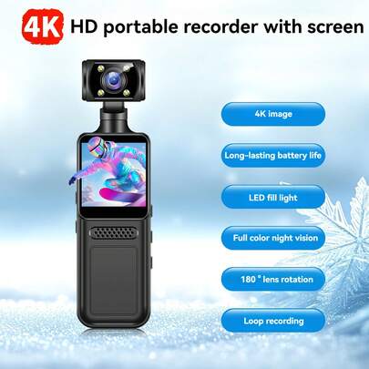 M12 Cycling High-Definition Wearable Handheld Monitoring Shooting Recording Device Motion Camera Audio And Video Recording 1500mAh