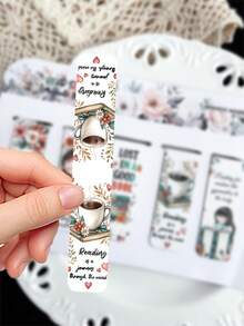 5pcs Magnetic Reading Bookmarks Book Decoration Cards Reading Annotation Cards - Multicolor - View 3