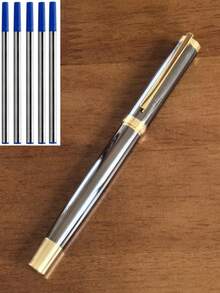 [Customized] Personalized Engraved Metal Business Office Ball Pen Gift Set With Refill, 2pcs, High Quality Ballpoint Pen For Daily Writing, Signature, Birthday, Father's Day, Thanksgiving, Christmas, Gift For Friends, Relatives, Leaders, Colleagues Back To School - Multicolor - View 54