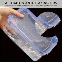 Multiple Sizes Available Per Piece. Food Storage Container, Meal Preparation, Airtight Lunch Box With Leak-Proof Locking Lid. Suitable For Microwave, Lunchbox, And Freezer. - Multicolor - View 6