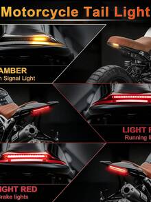 Tira De Luz Led Motocicleta Stop Intermitente Universal Cool - 1 pieza - Ver 4
