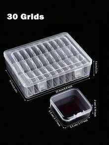 Set di scatole per l'organizzazione di gioielli, 45/64 scomparti, 5,5 cm x 5,5 cm, diretta dalla fabbrica, adatto per conservare piccoli oggetti come gioielli, pitture di diamanti, perline, articoli artigianali, pillole, ecc.