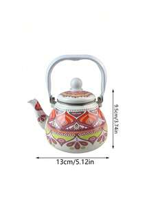 1 pieza Cafetera, tetera, olla de té con filtro multicolor, capacidad de 1000ml, apta para uso doméstico, picnic al aire libre, portátil y universal en todas las estaciones. Las teteras y cafeteras de varias capacidades se pueden usar en la estufa, la cocina de gas y la chimenea. Puede ser un buen regalo para familiares y amigos, y es un buen regalo para las madres. - Multicolor - Ver 9