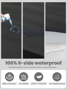 1 Stück spritzwassergeschützter 6-seitiger reißverschlossener Matratzenschutz, passend für 9-12 Zoll tiefe Matratzen, Einzelbett, Doppelbett, Kingsize, Queensize, atmungsaktiv & geräuschlos, Bettüberwurf, Spannbettlaken, waschbare Matratzenhülle, geringe Allergiegefahr, hochwertige reißverschlossene Matratzenbezug, ideales Zuhause-Geschenk, perfektes Geschenk für Feiertage