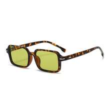 1 Pair Vintage Square Studded Fashion Leopard Print Personalized Chic Casual Decorative Glasses