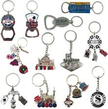 12 Pcs Las Vegas Keychain Metal Ring, 4 Bottle Openers, Poker Chip, Nevada License Plate, Casino, Dice, Slot Machine, Good Luck Charm For Gambling, Las Vegas Key Chain Souvenir, Gifts, BundleChristmas - 1 - 查看 1